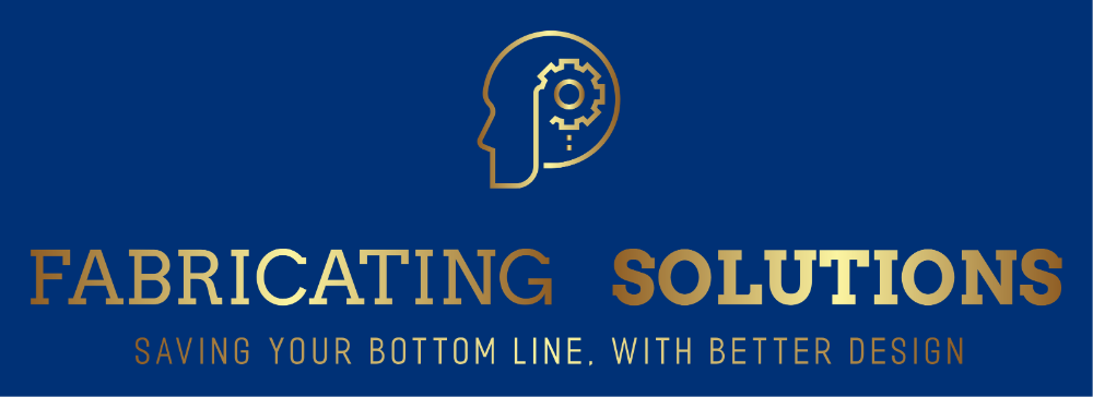 Fabricating Solutions blue background logo